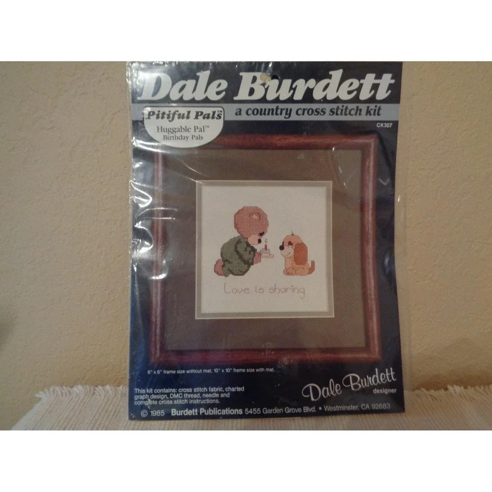 Dale Burdett Huggable Pal Birthday Pals Cross Stitch Kit - Unopened